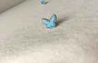 VCA BUTTERFLY TURQUOISE EARRINGS SILVER