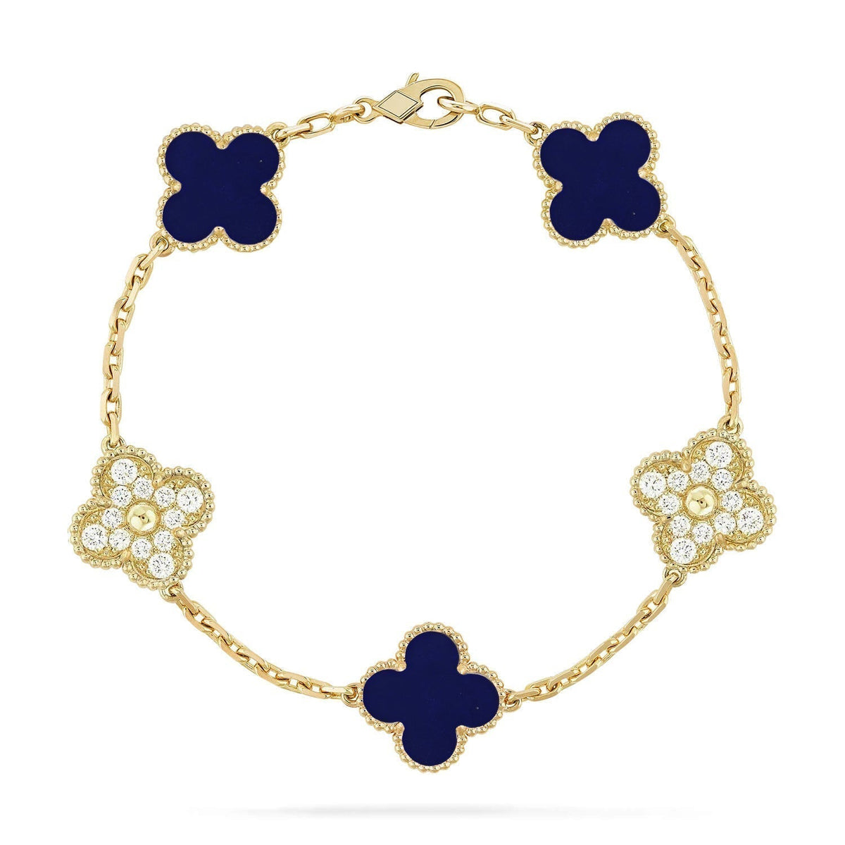 VCA CLOVER 5 MOTIF LAPIS LAZULI BRACELET COLLECTION