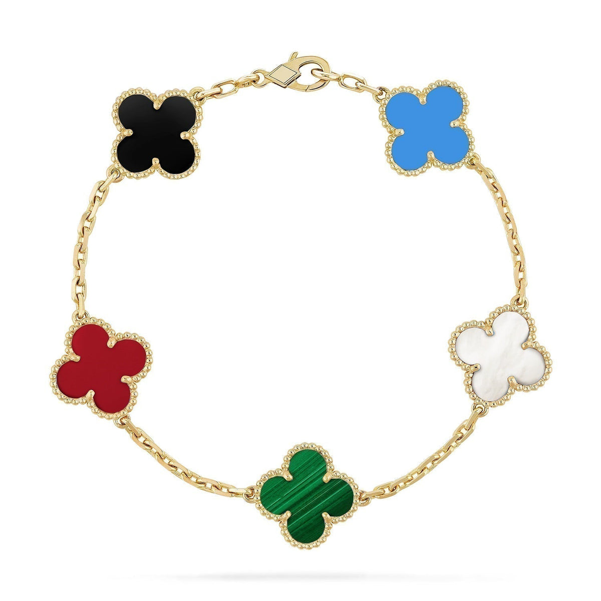 VCA CLOVER 5 MOTIFS MULTICOLOR BRACELET