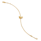 VCA FRIVOLE GOLD FLOWER PINK MALACHITE BRACELET