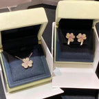 VCA FRIVOLE ROSE GOLD FLOWER DIAMOND NECKLACE