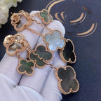 VCA CLOVER EARRINGS DARK MOP 4 MOTIFS ROSE GOLD
