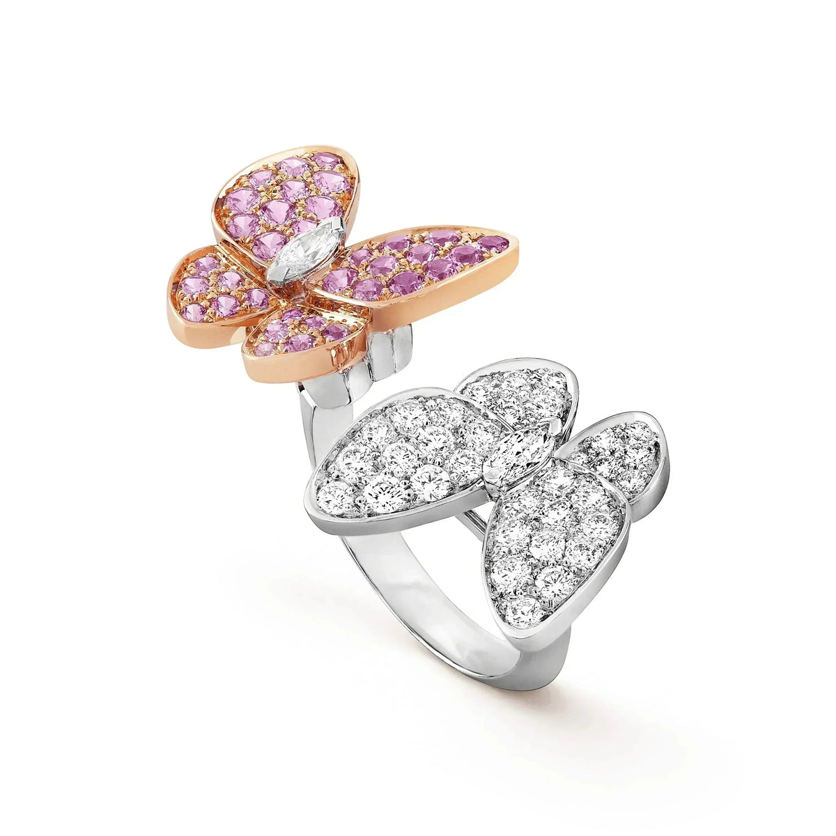 VCA TWIN BUTTERFLY DIAMOND RING